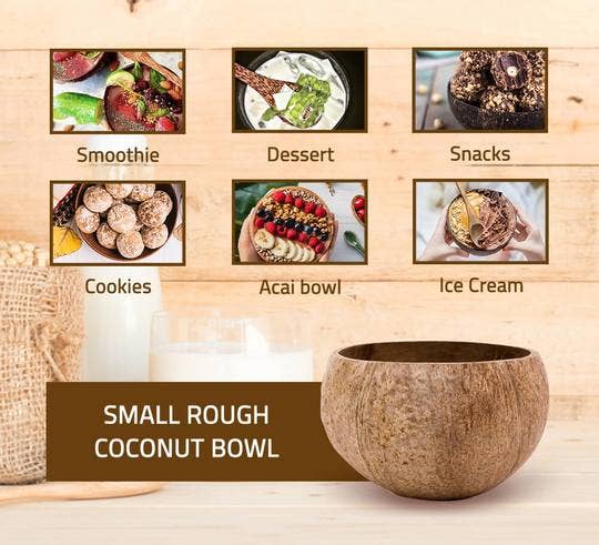 Small Raw Coconut Bowl