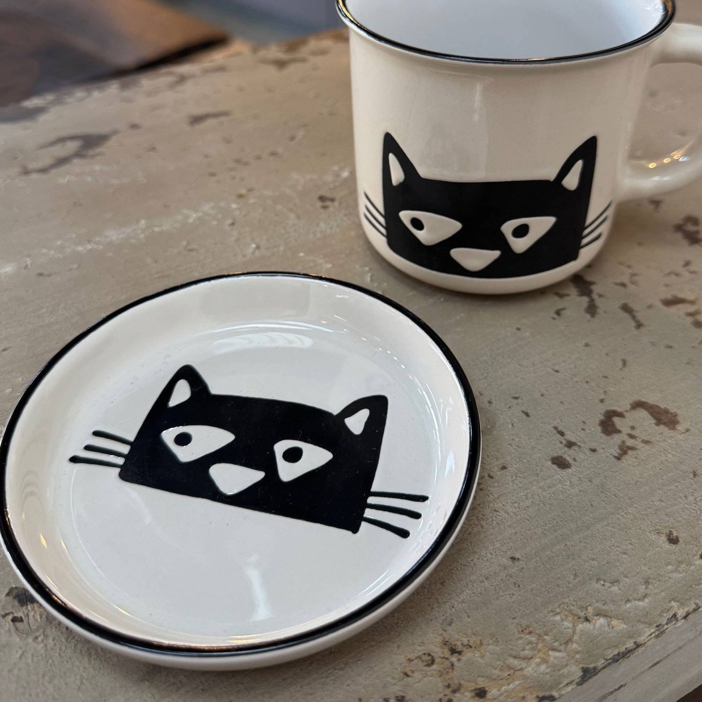 Camp Cat Mini Pet Bowl