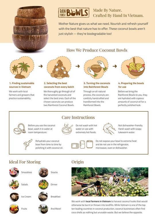 Small Raw Coconut Bowl