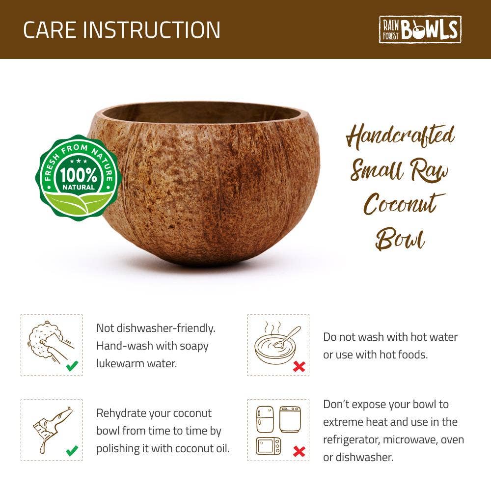 Small Raw Coconut Bowl
