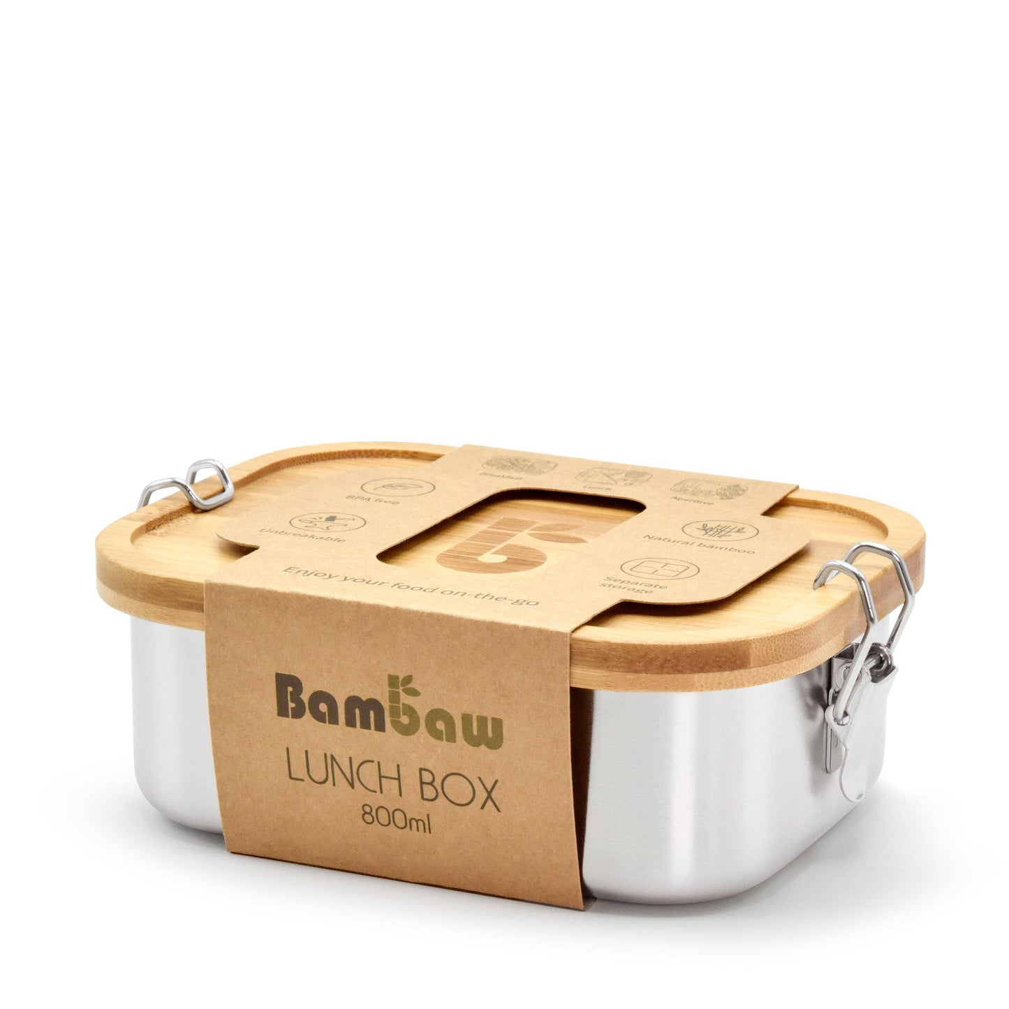Stainless Steel Lunch Box | Bamboo Top