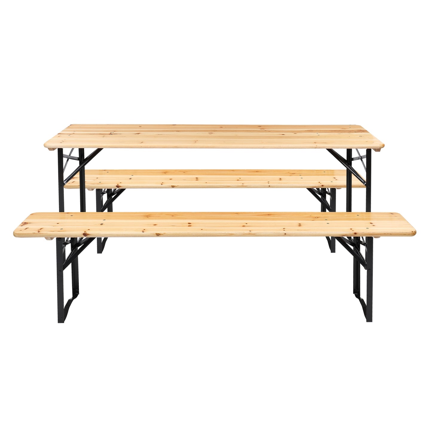 Full picture of folding picnic table with bench
