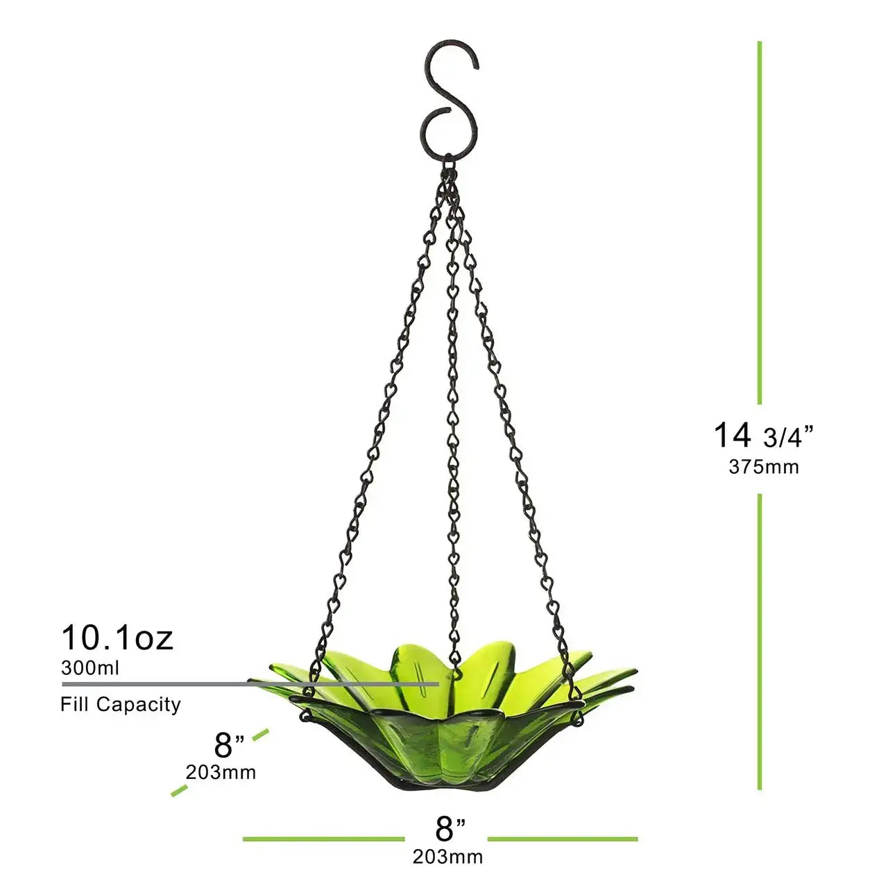 Mosaic Birds Daisy Petite Bird Feeder Lime