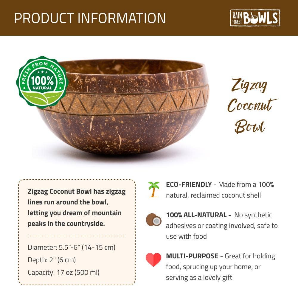 Zigzag Coconut Bowl