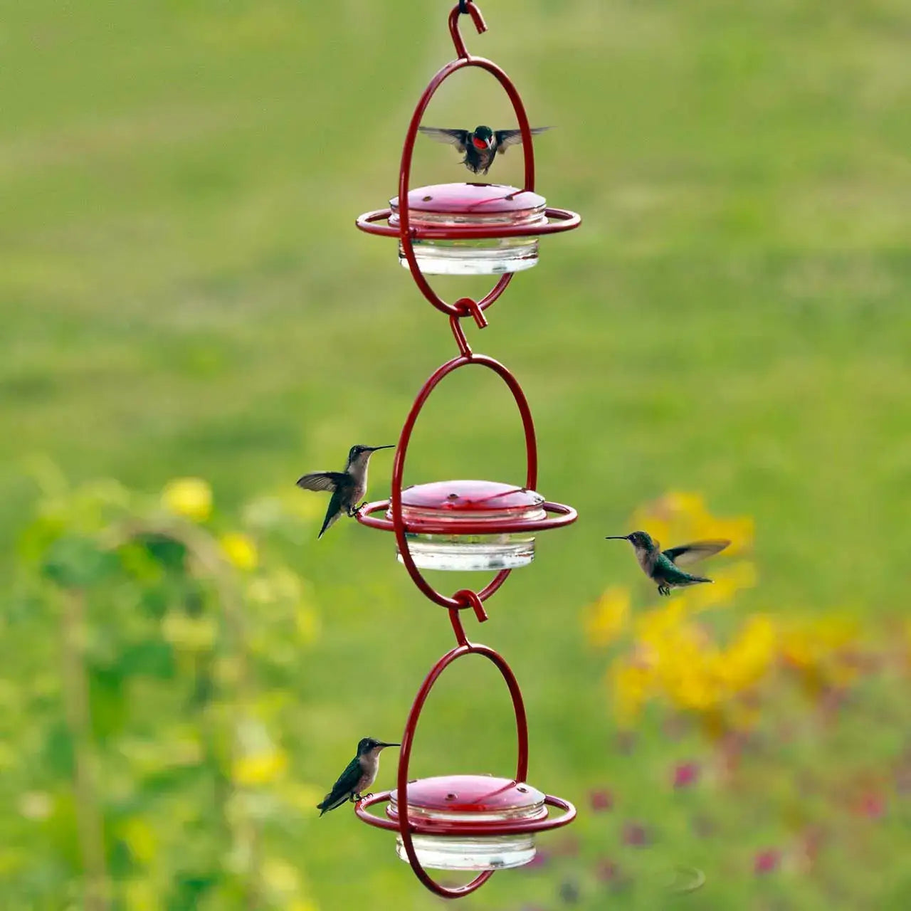 Mosaic Birds Hummble Bold Hummingbird Feeder Red