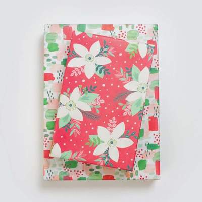 Pretty Poinsettia Wrapping Paper